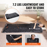 Heating Pads: VEVOR Sauna Blanket for Detoxification, Portable Far Infrared Sauna for Home, Oxford Sauna Bag w/ Arm Holes & Carbon Fiber Heating, 1-6 Level Adjustable Temp, 5-60 Minutes Timer, 1800x800mm