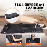 Heating Pads: VEVOR Sauna Blanket for Detoxification, Portable Far Infrared Sauna for Home, Oxford Sauna Bag w/ Arm Holes & Carbon Fiber Heating, 1-6 Level Adjustable Temp35-80°C, 5-60 Minutes Timer, 1900x900mm