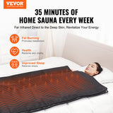 Heating Pads: VEVOR Sauna Blanket for Detoxification, Portable Far Infrared Sauna for Home Relaxation, 1-6 Level Adjustable Temprature Rannge 35-85°C, 1-60 Minutes Timer,1800x800mm