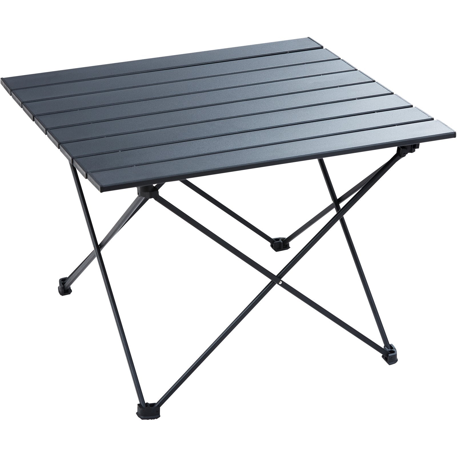 Camp Furniture: VEVOR Folding Camping Table, Outdoor Portable Side Tables, Lightweight Fold Up Table, Aluminum Alloy Ultra Compact Work Table with Carry Bag, For Cooking, Beach, Picnic, Travel, 22.2x15.9 inch, Black