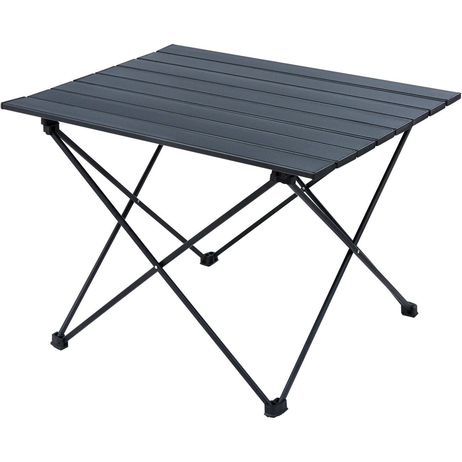 Camp Furniture: VEVOR Folding Camping Table, Outdoor Portable Side Tables, Lightweight Fold Up Table, Aluminum Alloy Ultra Compact Work Table with Carry Bag, For Cooking, Beach, Picnic, Travel, 22.2x15.9 inch, Black