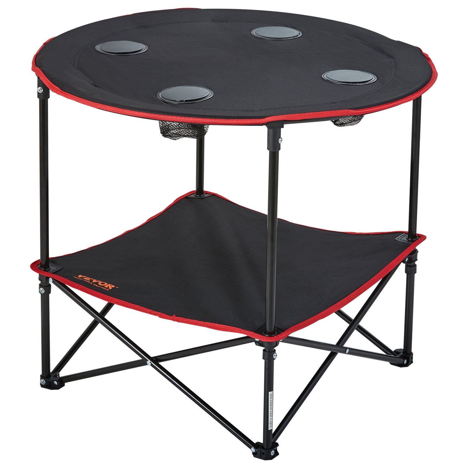 Outdoor Sofas & Lounge Sets: VEVOR Folding Camping Table, Outdoor Portable Side Tables, Lightweight Fold Up Table, 600D Oxford Fabric & Steel Ultra Compact Work Table with Large Storage & Carry Bag, For Beach Picnic, 28.3"x24"