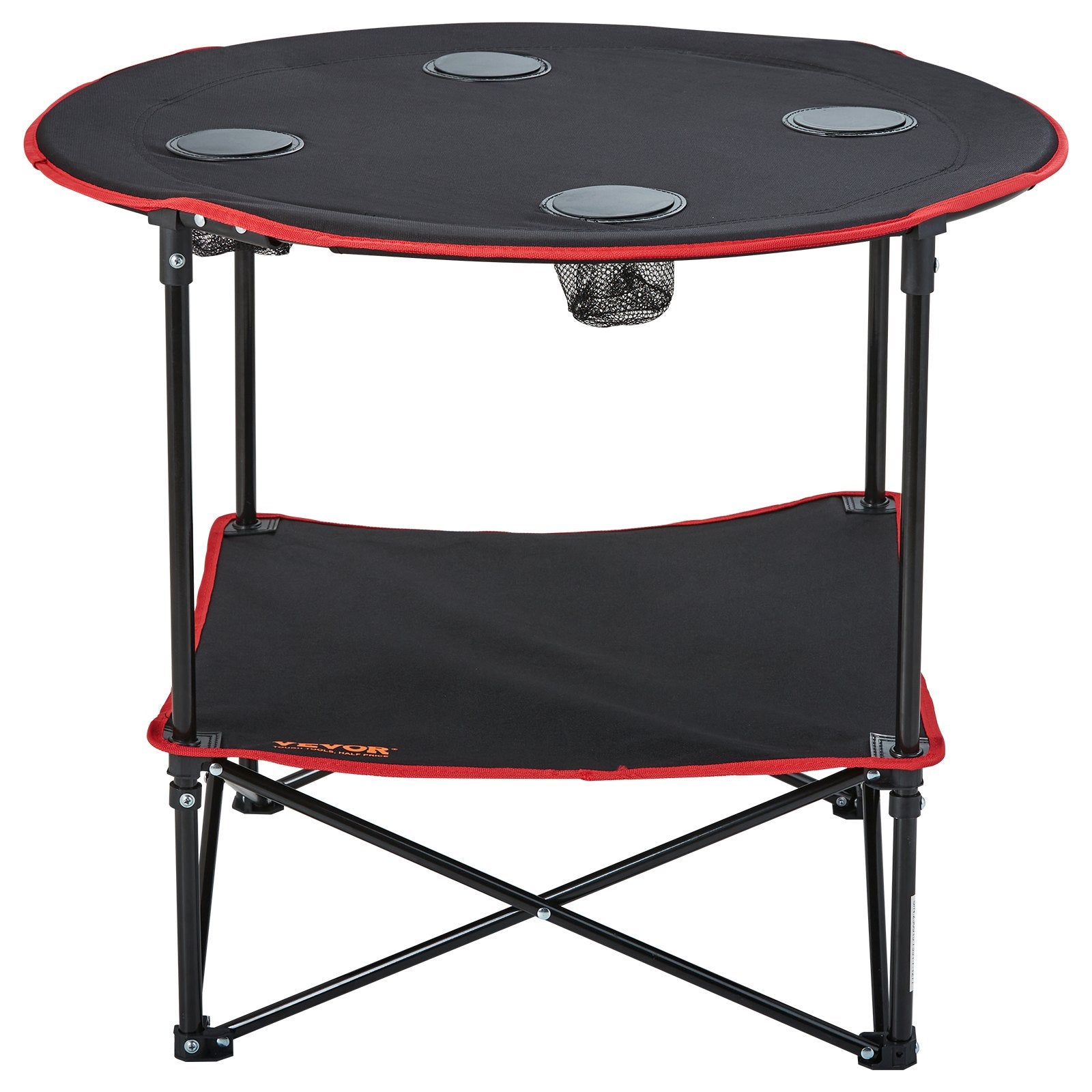 Outdoor Sofas & Lounge Sets: VEVOR Folding Camping Table, Outdoor Portable Side Tables, Lightweight Fold Up Table, 600D Oxford Fabric & Steel Ultra Compact Work Table with Large Storage & Carry Bag, For Beach Picnic, 28.3"x24"