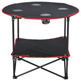 Outdoor Sofas & Lounge Sets: VEVOR Folding Camping Table, Outdoor Portable Side Tables, Lightweight Fold Up Table, 600D Oxford Fabric & Steel Ultra Compact Work Table with Large Storage & Carry Bag, For Beach Picnic, 28.3"x24"