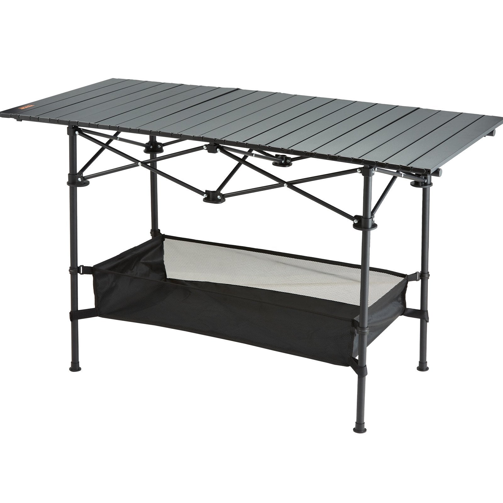 Outdoor Sofas & Lounge Sets: VEVOR Folding Camping Table, Outdoor Portable Side Tables, Lightweight Fold Up Table, Aluminum & Steel Ultra Compact Work Table with Large Storage and Carry Bag, For Beach, Picnic, Travel, 24x16 inch