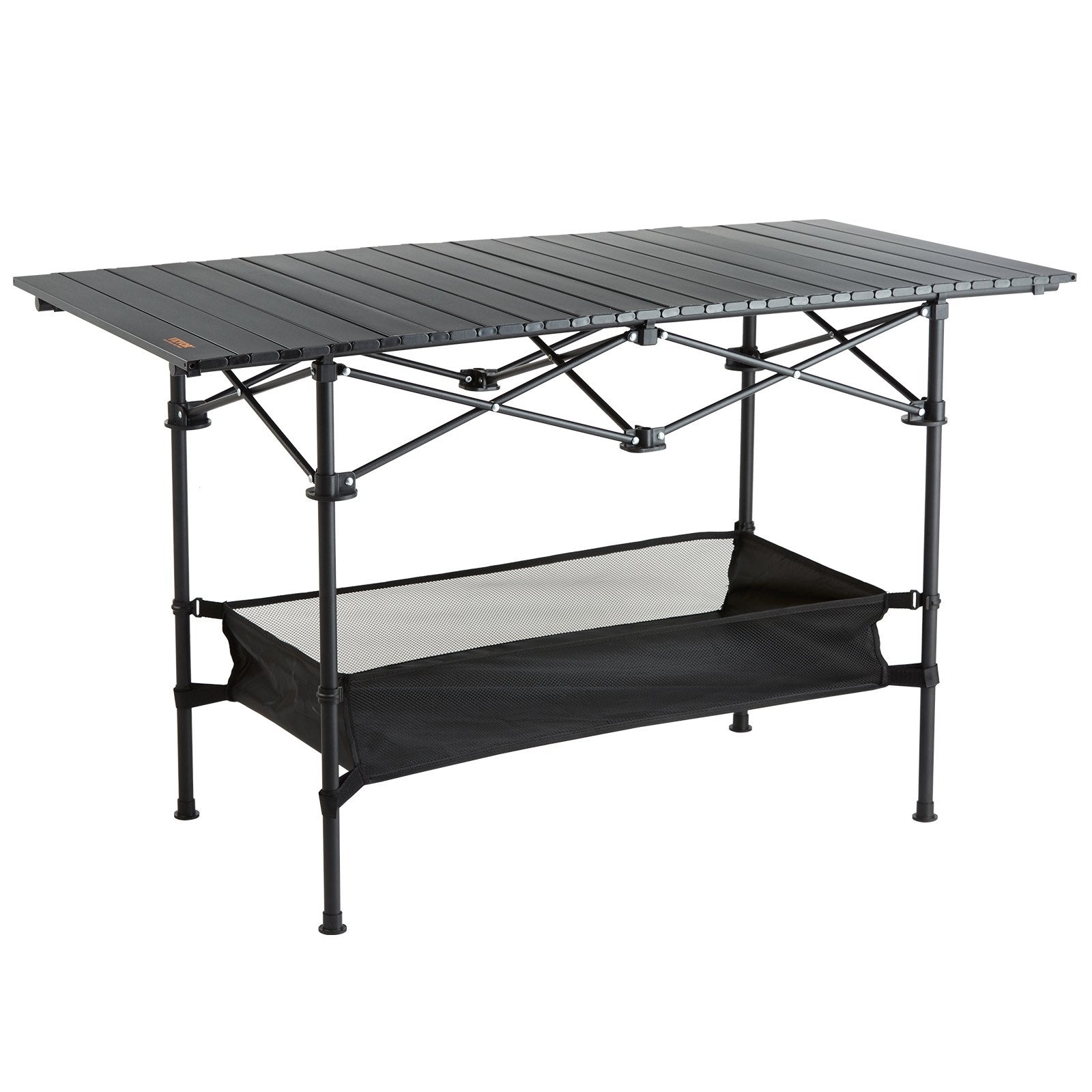 Outdoor Sofas & Lounge Sets: VEVOR Folding Camping Table, Outdoor Portable Side Tables, Lightweight Fold Up Table, Aluminum & Steel Ultra Compact Work Table with Large Storage and Carry Bag, For Beach, Picnic, Travel, 24x16 inch