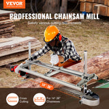 Chainsaws: VEVOR Portable Chainsaw Mill 14"-36" Guide Bar 0.2"-11.81" Cutting Thickness