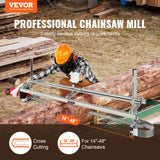 Chainsaws: VEVOR Chainsaw Mill, Portable Sawmill 14"-48" Guide Bar, Galvanized Steel Chainsaw Planking Mill with 0.2"-11.81" Cutting Thickness, Wood Lumber Cross Cutting Saw Mill for Builders and Woodworkers