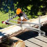 Chainsaws: VEVOR Chainsaw Mill, Portable Sawmill 14"-48" Guide Bar, Galvanized Steel Chainsaw Planking Mill with 0.2"-11.81" Cutting Thickness, Wood Lumber Cross Cutting Saw Mill for Builders and Woodworkers