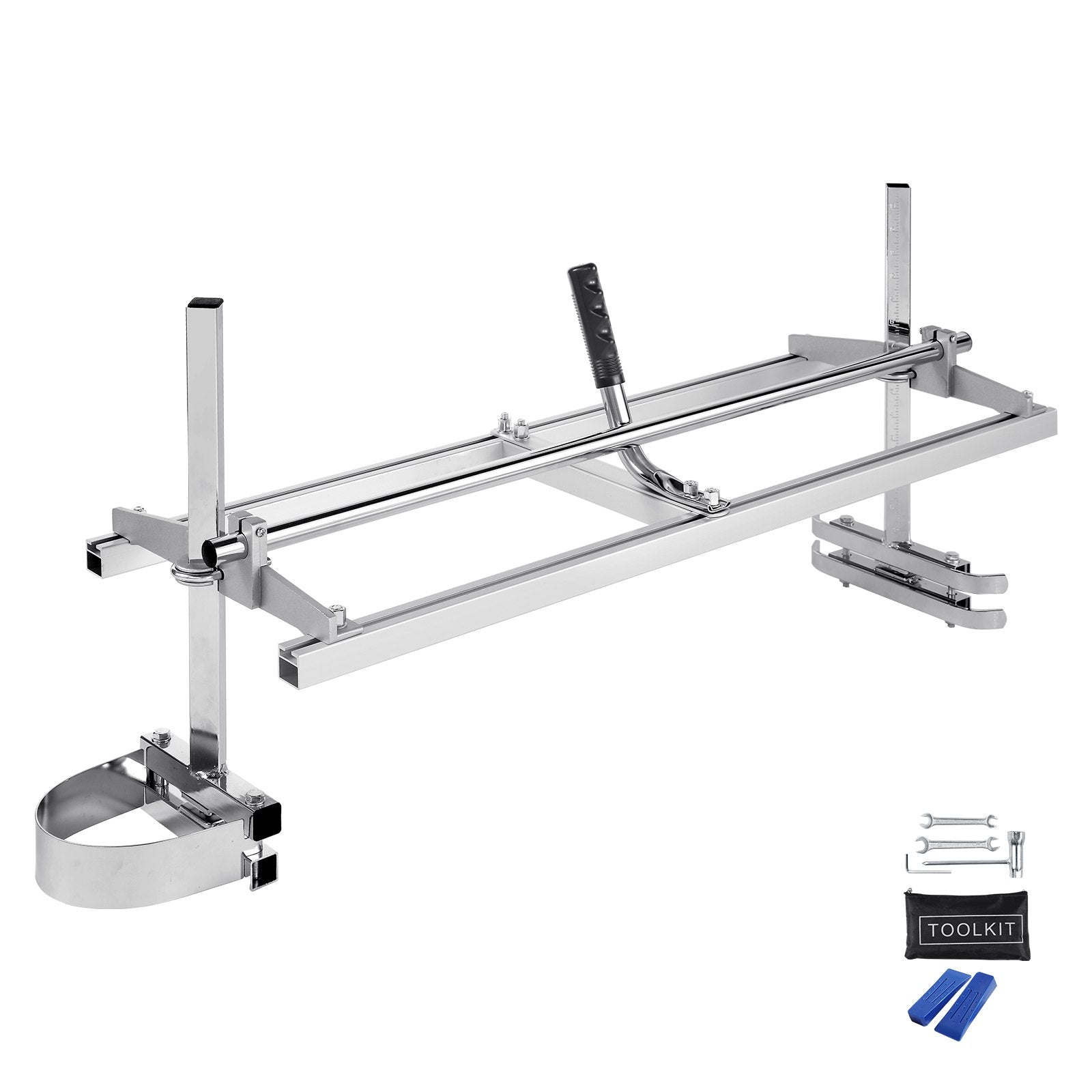 Chainsaw Mill, Portable Sawmill 14"-48" Guide Bar, Galvanized Steel Chainsaw Planking Mill with 0.2"-11.81" Cutting Thickness, Wood Lumber Cross Cutting Saw Mill for Builders and Woodworkers