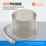 Aquarium Cleaning Supplies: VEVOR Aquarium Vacuum Gravel Cleaner, 50 ft PVC Hose Fish Tank Vacuum Gravel Cleaner, Siphon Fish Tank Cleaner Vacuum, 3 Types of Brass Adapters, for Fish Tank Cleaning Gravel & Sand
