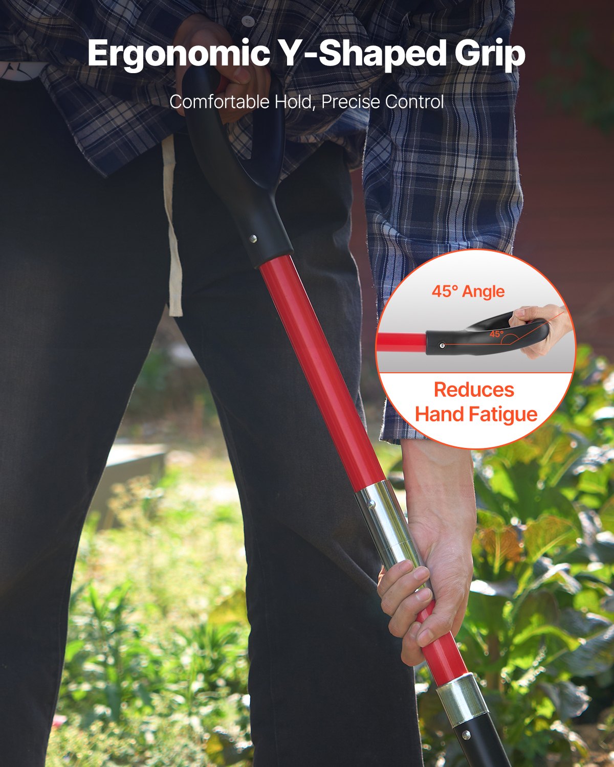 Seasonings & Spices: VEVOR 4 Tines Garden Fork Fiberglass Handle 45 in Spading Pitchfork Heavy Duty