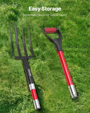 Seasonings & Spices: VEVOR 4 Tines Garden Fork Fiberglass Handle 45 in Spading Pitchfork Heavy Duty