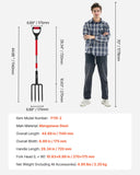 Seasonings & Spices: VEVOR 4 Tines Garden Fork Fiberglass Handle 45 in Spading Pitchfork Heavy Duty