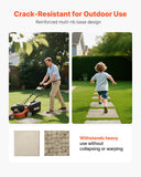 Outdoor Play Equipment: VEVOR Garden Stepping Stones, 16Pcs 39.5x39.5 cm, Decorative Stepping Stones with Stakes, Weather-Resistant Plastic Pathway Pavers, Smooth Surface, Outdoor Walkway for Lawn Patio Landscape, Beige