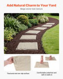 Outdoor Play Equipment: VEVOR Garden Stepping Stones, 16Pcs 39.5x39.5 cm, Decorative Stepping Stones with Stakes, Weather-Resistant Plastic Pathway Pavers, Smooth Surface, Outdoor Walkway for Lawn Patio Landscape, Beige