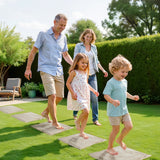 Outdoor Play Equipment: VEVOR Garden Stepping Stones, 16Pcs 39.5x39.5 cm, Decorative Stepping Stones with Stakes, Weather-Resistant Plastic Pathway Pavers, Smooth Surface, Outdoor Walkway for Lawn Patio Landscape, Beige
