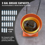 Food Storage: VEVOR Grease Pump, 40L Capacity, Air Operated Grease Pump with 3.88 m High Pressure Hose and Grease Gun, Pneumatic Grease Bucket Pump with Wheels, Portable Lubrication Grease Pump 50:1 Pressure Ratio