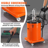 Food Storage: VEVOR Grease Pump, 40L Capacity, Air Operated Grease Pump with 3.88 m High Pressure Hose and Grease Gun, Pneumatic Grease Bucket Pump with Wheels, Portable Lubrication Grease Pump 50:1 Pressure Ratio