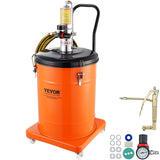 Food Storage: VEVOR Grease Pump, 40L Capacity, Air Operated Grease Pump with 3.88 m High Pressure Hose and Grease Gun, Pneumatic Grease Bucket Pump with Wheels, Portable Lubrication Grease Pump 50:1 Pressure Ratio