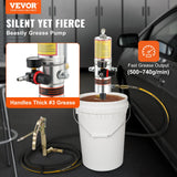 Food Storage: VEVOR Grease Pump, 50:1 Pressure Ratio Air Operated Grease Pump with 3.88 m High Pressure Hose and Grease Gun, Pneumatic Grease Pump, Portable Lubrication Grease Pump with 360° Swivel Grease Gun Head