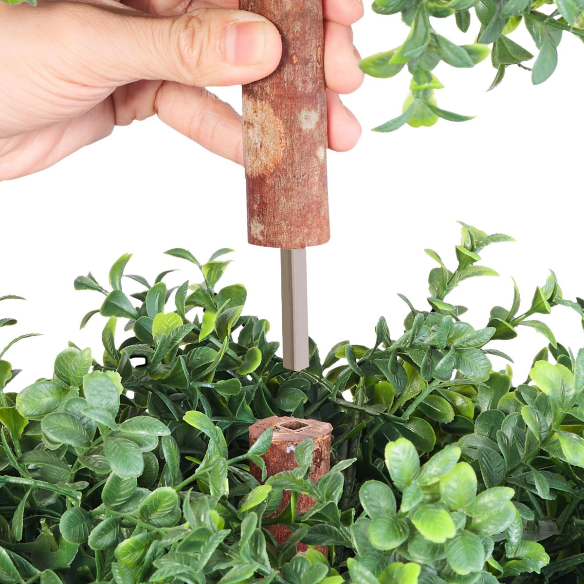Artificial Topiary Boxwood Double Ball, 2 Set 914mm Faux Boxwood Plant Balls, Fake Silk Tree Look Real, Easy Assembly for Decor Front Porch Outdoor Patio Garden Balcony Backyard Indoor
