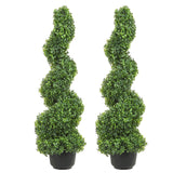 Garden Ornaments: VEVOR Artificial Topiaries Boxwood Trees, 7.6cm Tall (2 Pieces) Faux Topiary Plant Outdoor, All-year Green Feaux Plant w/ Replaceable Leaves for Decorative Indoor/Outdoor/Garden