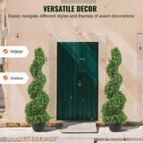 Garden Ornaments: VEVOR Artificial Topiaries Boxwood Trees, 7.6cm Tall (2 Pieces) Faux Topiary Plant Outdoor, All-year Green Feaux Plant w/ Replaceable Leaves for Decorative Indoor/Outdoor/Garden