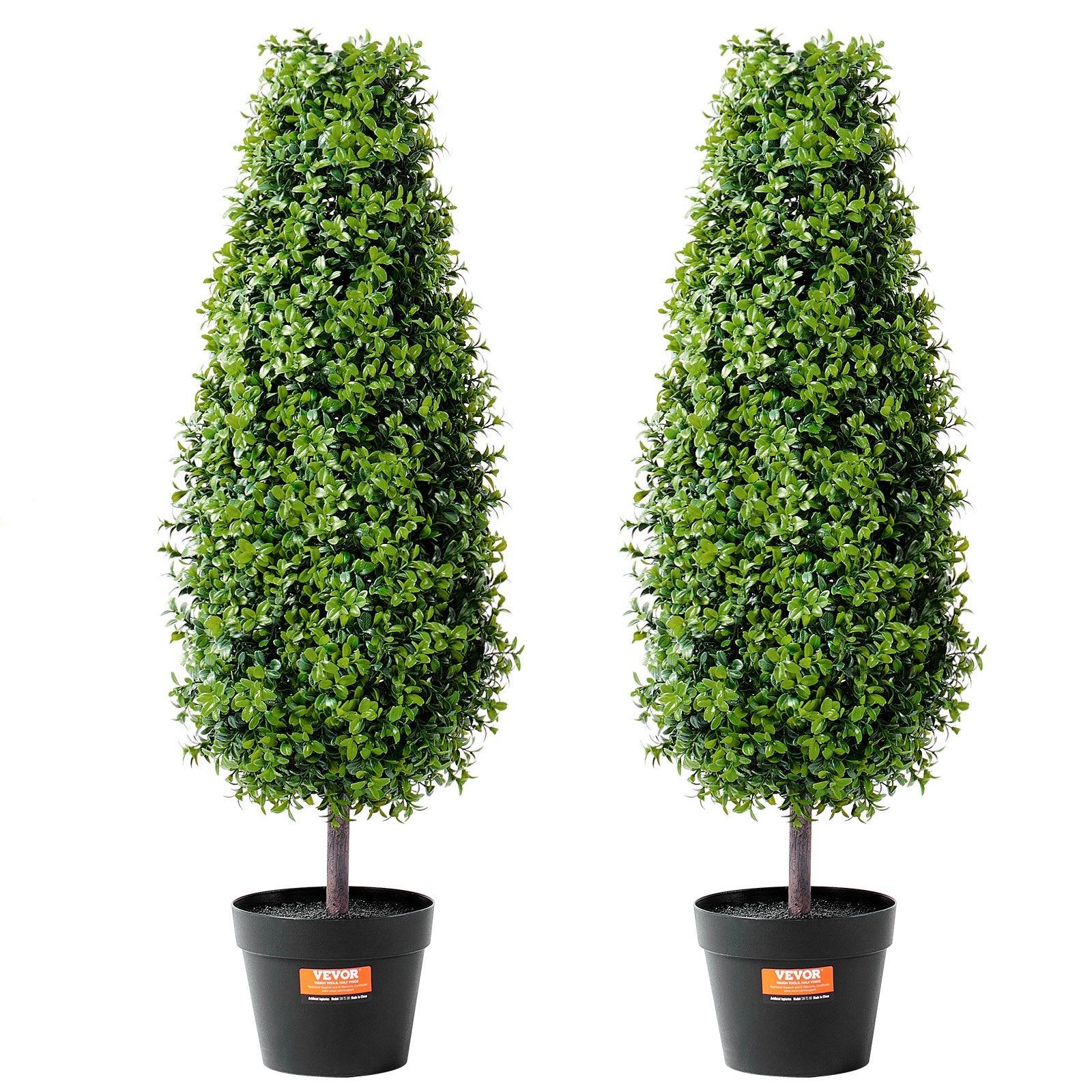 Artificial Flowers & Plants: VEVOR 2 Pack 91.4cm Artificial Boxwood Topiary Tree Faux Plant UV Decor In/Outdoor