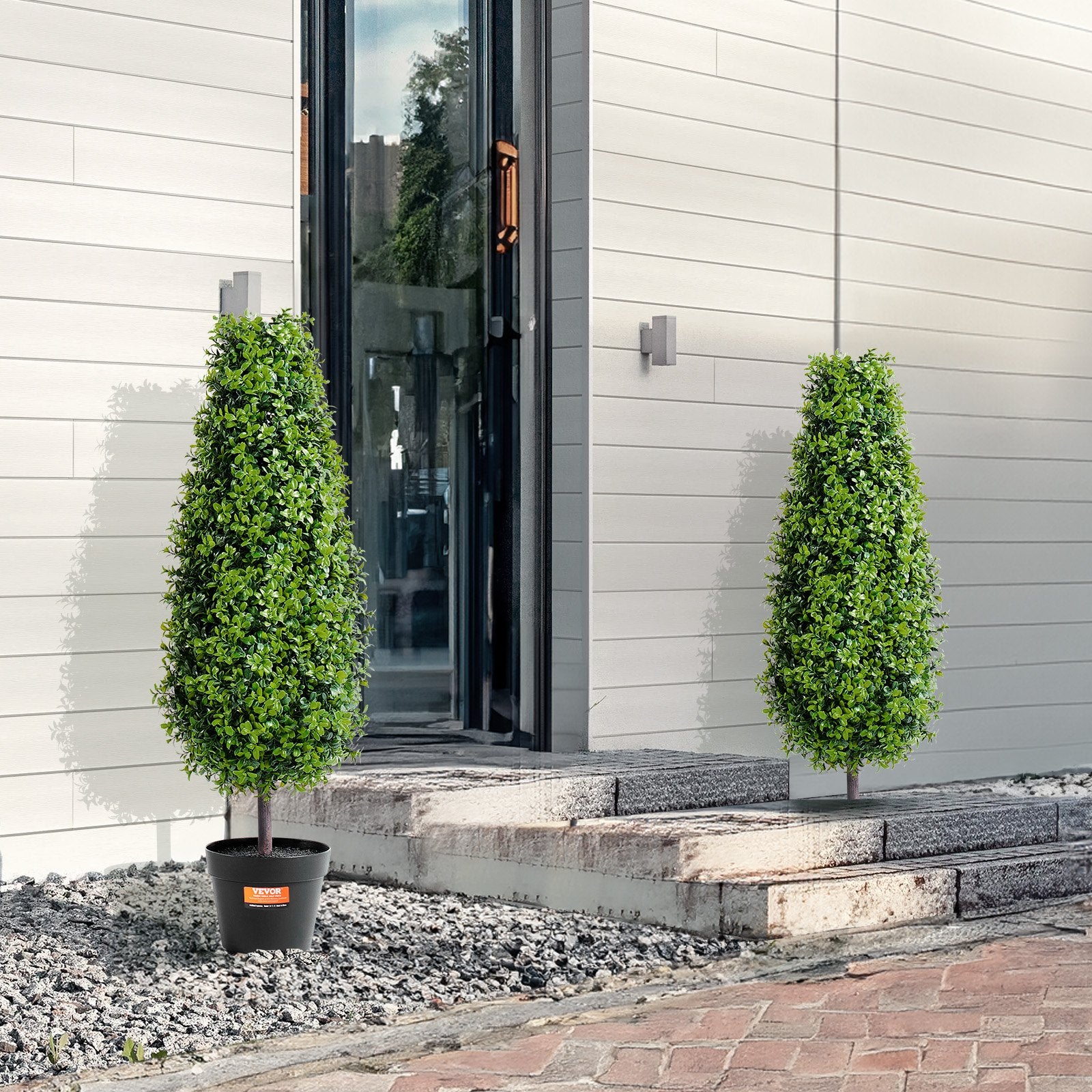 Artificial Flowers & Plants: VEVOR 2 Pack 91.4cm Artificial Boxwood Topiary Tree Faux Plant UV Decor In/Outdoor