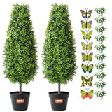 Artificial Flowers & Plants: VEVOR 2 Pack 91.4cm Artificial Boxwood Topiary Tree Faux Plant UV Decor In/Outdoor