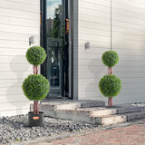 Artificial Flowers & Plants: VEVOR 2 Pack 91.4cm Artificial Boxwood Topiary Tree Faux Plant UV Decor In/Outdoor