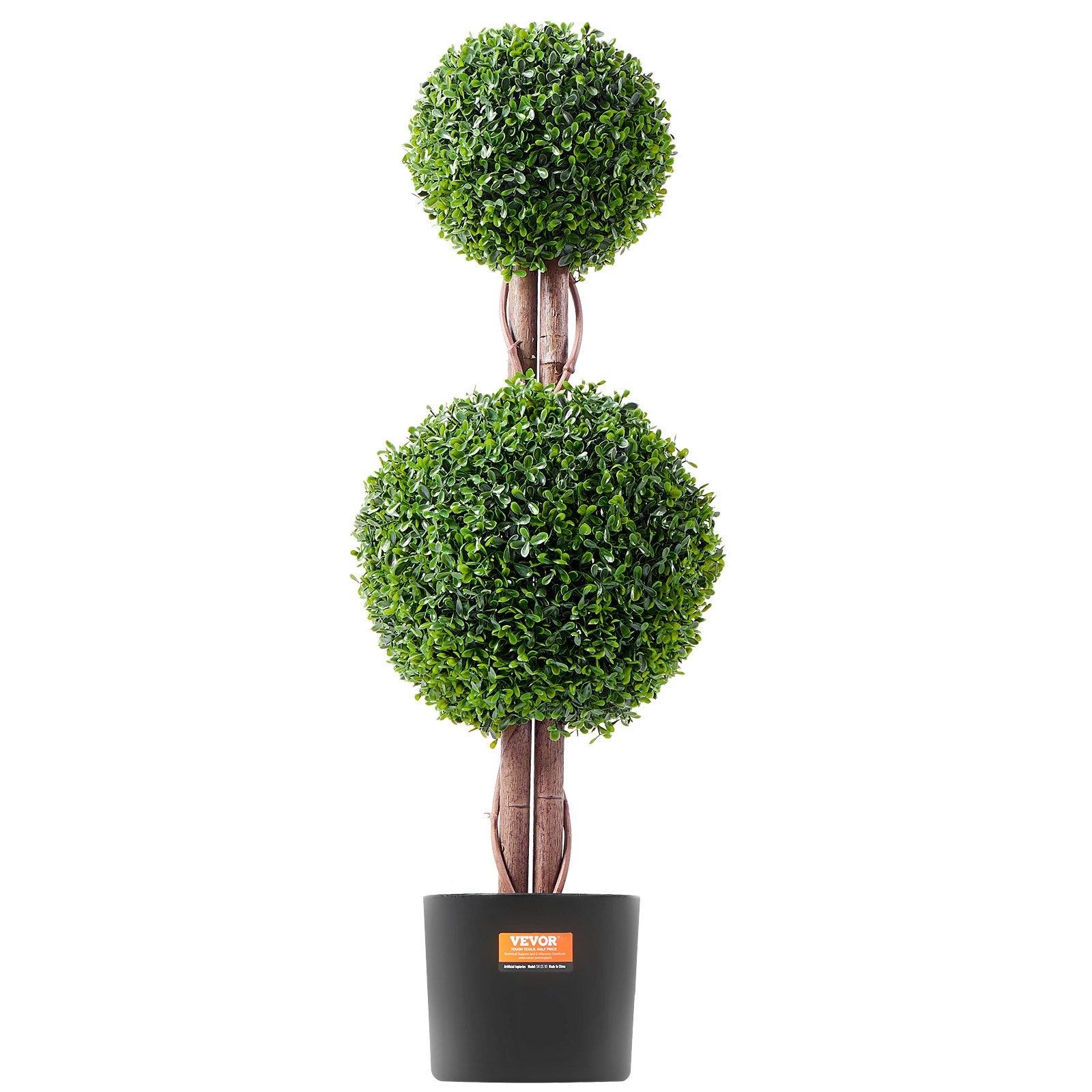 Artificial Flowers & Plants: VEVOR 2 Pack 91.4cm Artificial Boxwood Topiary Tree Faux Plant UV Decor In/Outdoor