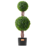 Artificial Flowers & Plants: VEVOR 2 Pack 91.4cm Artificial Boxwood Topiary Tree Faux Plant UV Decor In/Outdoor