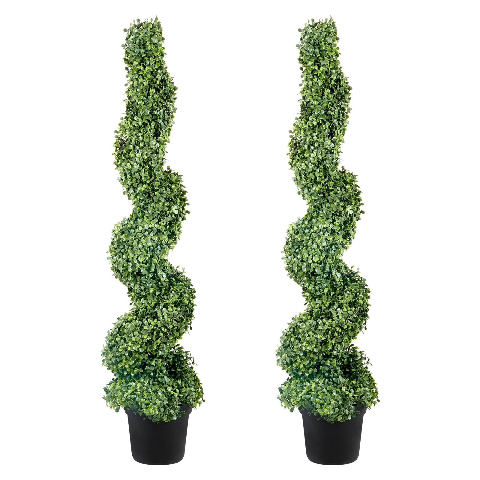 Garden Ornaments: VEVOR Artificial Topiaries Boxwood Trees, 10cm Tall (2 Pieces) Faux Topiary Plant Outdoor, All-year Green Feaux Plant w/ Replaceable Leaves for Decorative Indoor/Outdoor/Garden