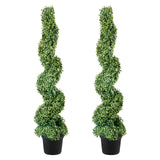 Garden Ornaments: VEVOR Artificial Topiaries Boxwood Trees, 10cm Tall (2 Pieces) Faux Topiary Plant Outdoor, All-year Green Feaux Plant w/ Replaceable Leaves for Decorative Indoor/Outdoor/Garden
