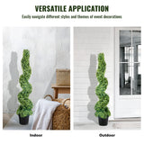 Garden Ornaments: VEVOR Artificial Topiaries Boxwood Trees, 10cm Tall (2 Pieces) Faux Topiary Plant Outdoor, All-year Green Feaux Plant w/ Replaceable Leaves for Decorative Indoor/Outdoor/Garden