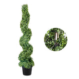 Garden Ornaments: VEVOR Artificial Topiaries Boxwood Trees, 10cm Tall (2 Pieces) Faux Topiary Plant Outdoor, All-year Green Feaux Plant w/ Replaceable Leaves for Decorative Indoor/Outdoor/Garden
