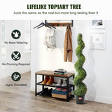 Artificial Flowers & Plants: VEVOR 2 Pack 152.4cm Artificial Boxwood Topiary Tree Faux Plant UV Decor In/Outdoor