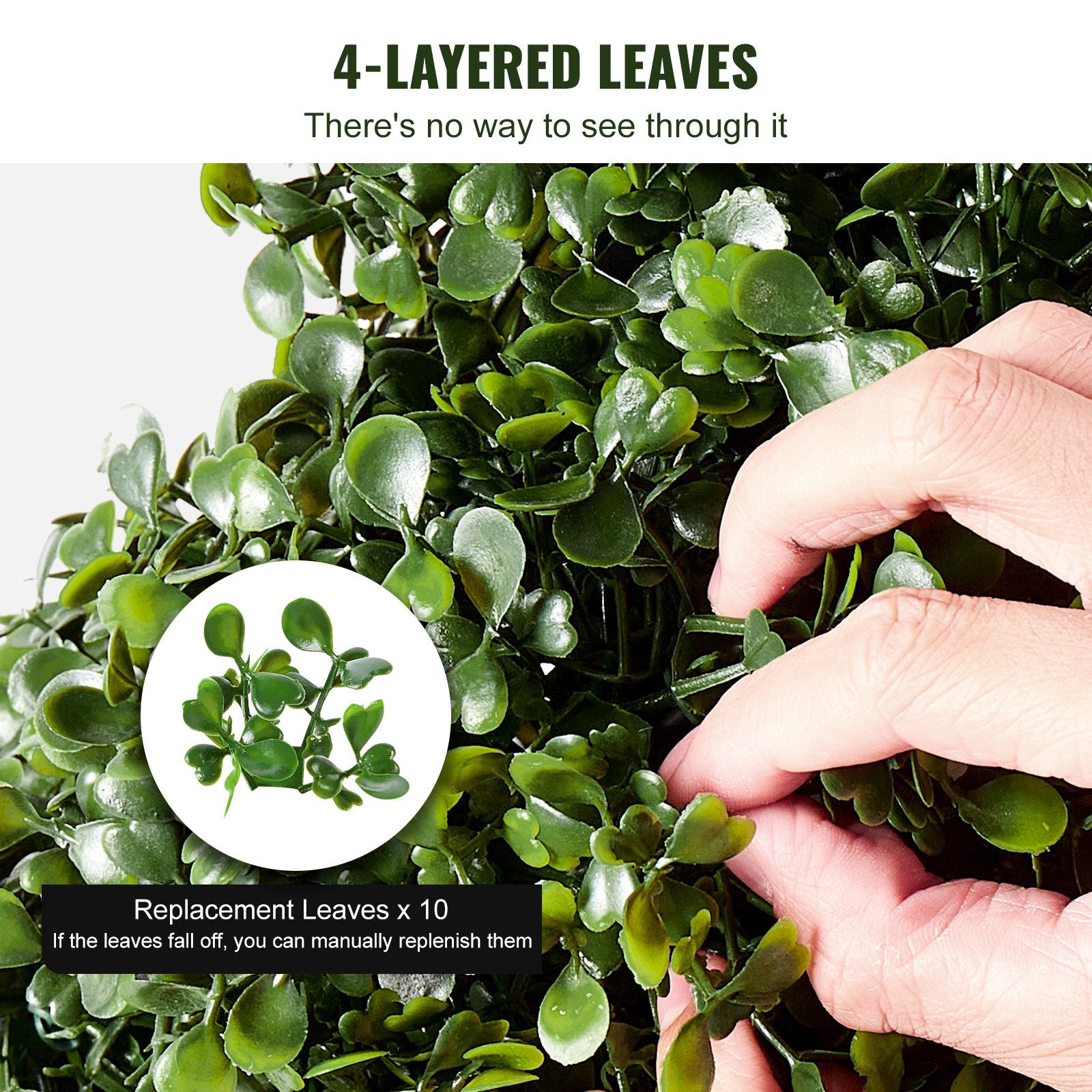 Artificial Flowers & Plants: VEVOR 2 Pack 152.4cm Artificial Boxwood Topiary Tree Faux Plant UV Decor In/Outdoor