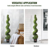 Artificial Flowers & Plants: VEVOR 2 Pack 152.4cm Artificial Boxwood Topiary Tree Faux Plant UV Decor In/Outdoor