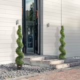 Artificial Flowers & Plants: VEVOR 2 Pack 152.4cm Artificial Boxwood Topiary Tree Faux Plant UV Decor In/Outdoor