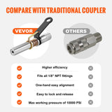 Fuel & Exhaust: VEVOR Grease Gun Coupler High Pressure Quick Release Lock Oil Nozzle 10000 PSI