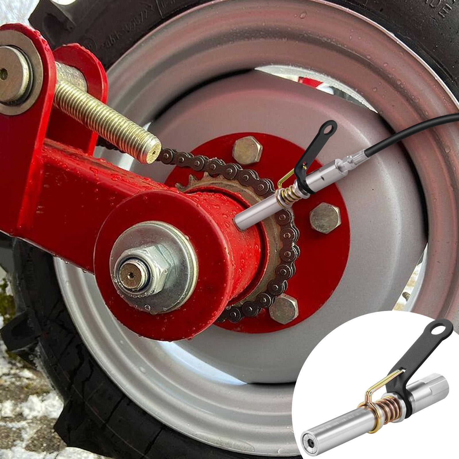 Fuel & Exhaust: VEVOR Grease Gun Coupler High Pressure Quick Release Lock Oil Nozzle 10000 PSI