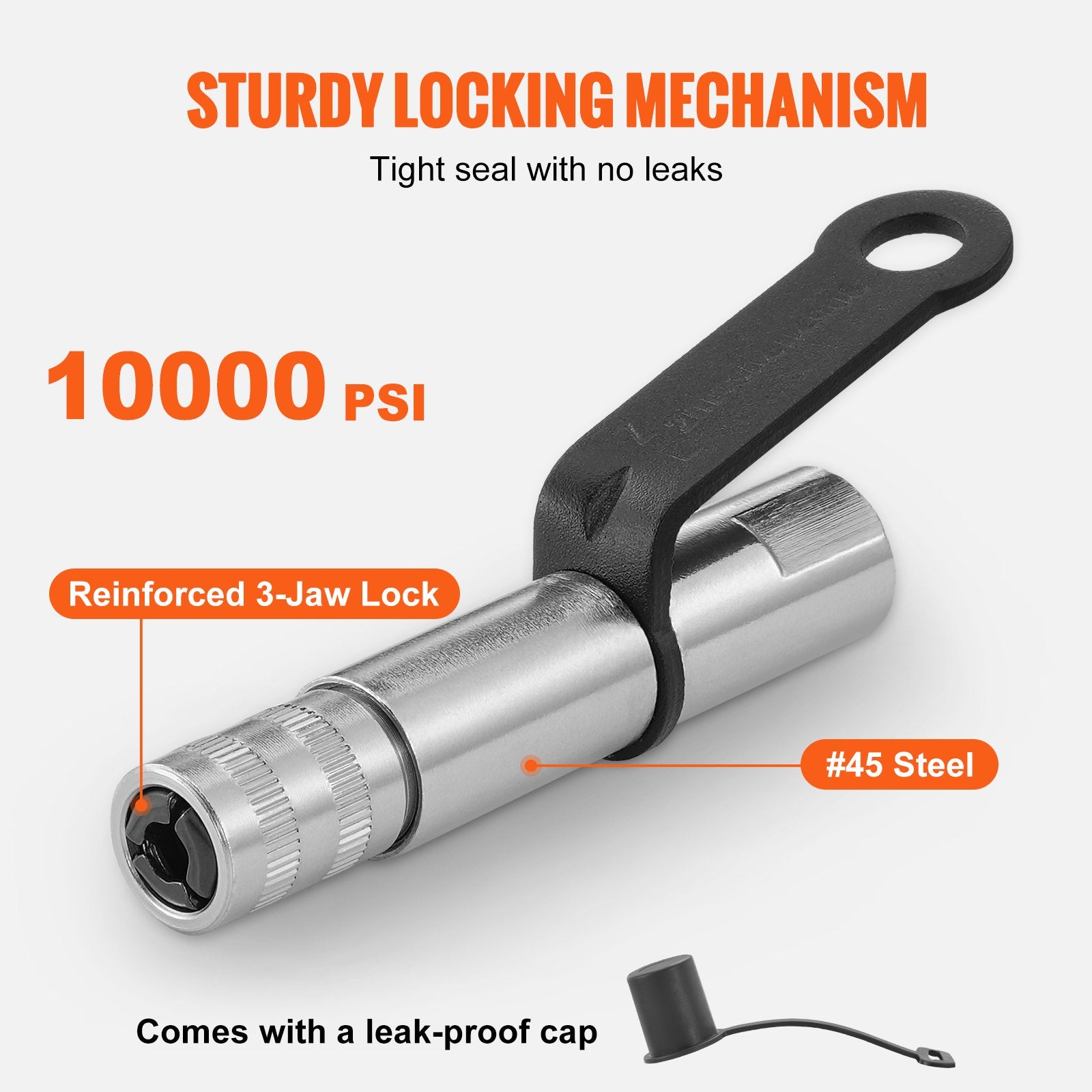Fuel & Exhaust: VEVOR Grease Gun Coupler 2 Pack High Pressure Quick Release Oil Nozzle 10000 PSI