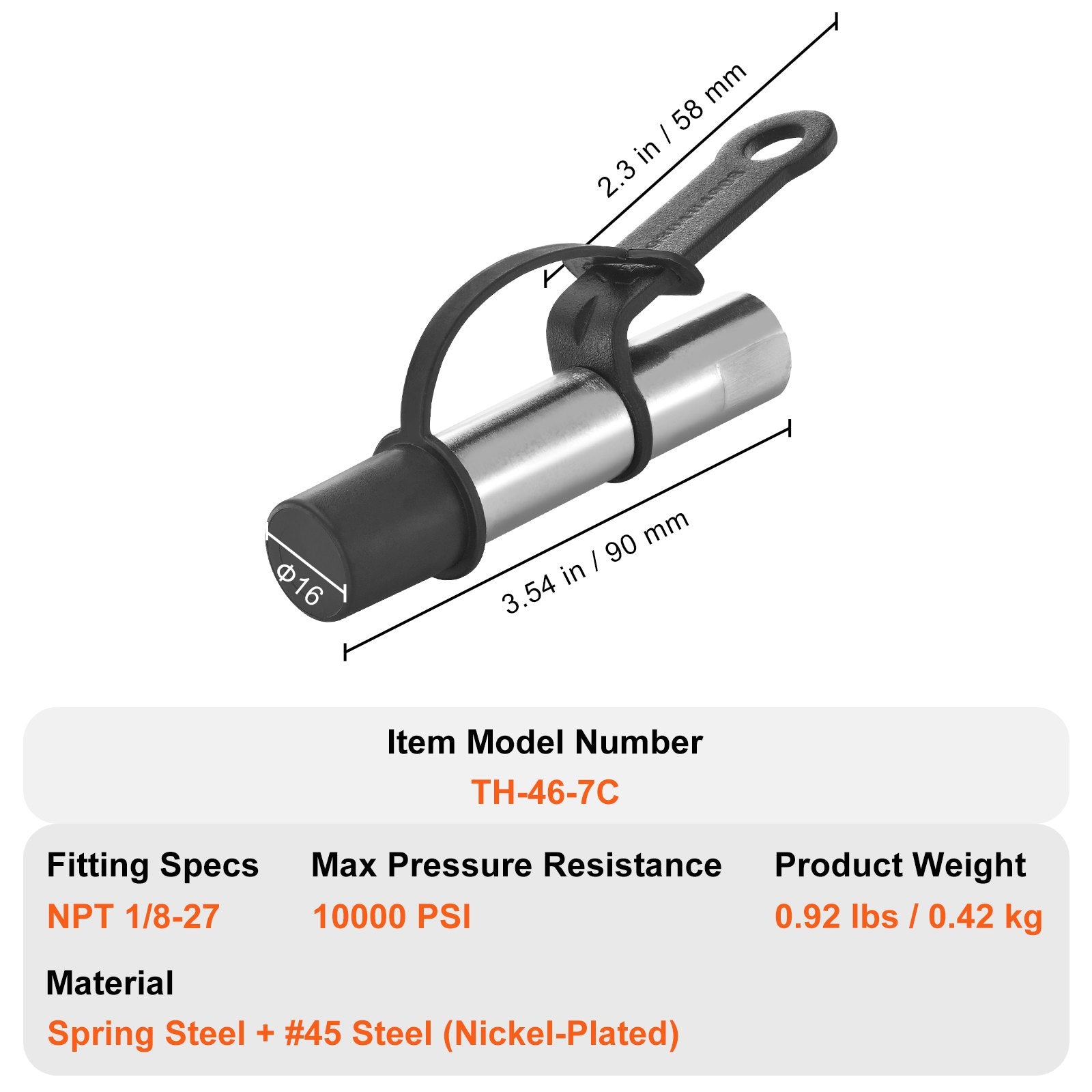 Fuel & Exhaust: VEVOR Grease Gun Coupler 2 Pack High Pressure Quick Release Oil Nozzle 10000 PSI
