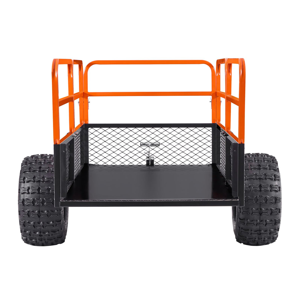 Garden Utility Trailer, 28 Cu. Ft. & 800 kg, ATV UTV Trailer, Tow Behind Steel Dump Trailers, Removable Rear Panel, Heavy Duty Pull Behind Yard Trailers for Lawn Mower Tractor Garden Waste