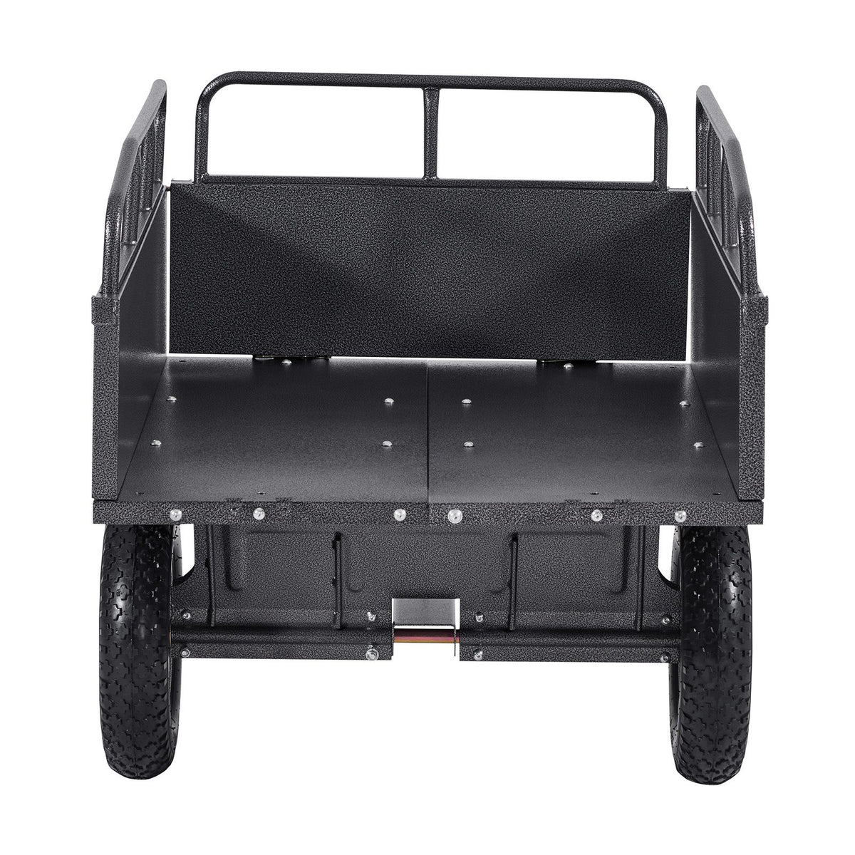 Garden Utility Trailer, 10 Cu. Ft & 227 kg Capacity, ATV UTV Hauling Trailer, Tow Behind Steel Dump Cart with 14" Tires, Hand Pull or Foot Pedal, Heavy Duty Yard Trailers for Lawn Mower Tractor