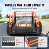 Spreaders & Wheelbarrows: VEVOR Heavy Duty Steel ATV Dump Trailer, 1500-Pound Load Capacity 15 Cubic Feet, Tow Behind Dump Cart Garden Trailer, with Removable Sides and 2 Tires, for Mowers, Tractors, ATV, UTV