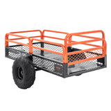 Spreaders & Wheelbarrows: VEVOR Heavy Duty Steel ATV Dump Trailer, 1500-Pound Load Capacity 15 Cubic Feet, Tow Behind Dump Cart Garden Trailer, with Removable Sides and 2 Tires, for Mowers, Tractors, ATV, UTV